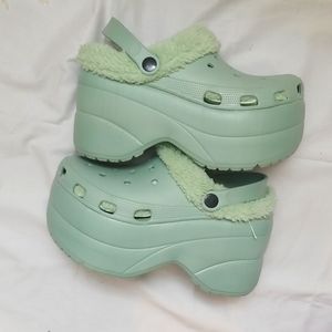 Cape Robbin lined platform crocs